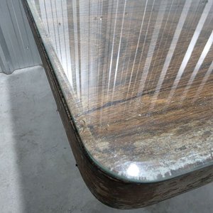 Mesa Rectangular con Tapa de Madera y Vidrio - imagen 10