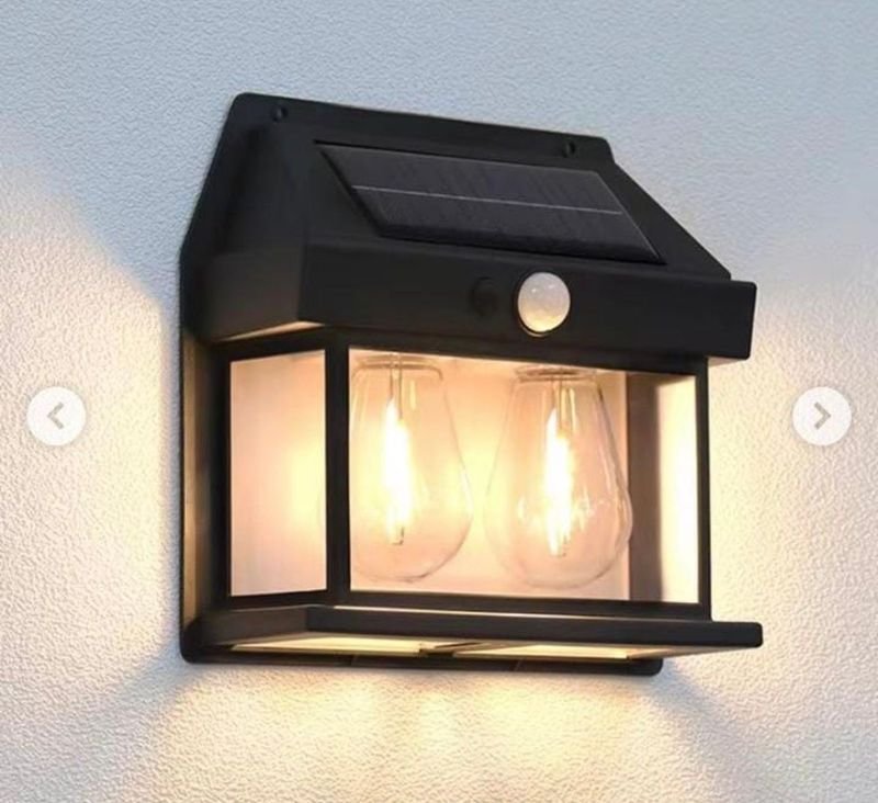 Foco LED solar con dos bombillas para exterior - excelente calidad - imagen 2