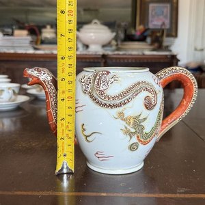 Juego de Té de Porcelana con Dragón: 2 Teteras, Azucarera, 6 Tazas y 6 Platos - imagen 25