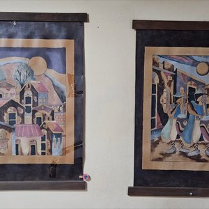 Lote de Velas, Relojes, Llavero, Cuadro de Perro y Murales - imagen 6