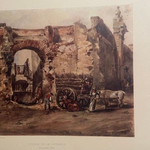 Lámina Antigua Detalle de la Ciudadela Montevideo 1840 - imagen 2