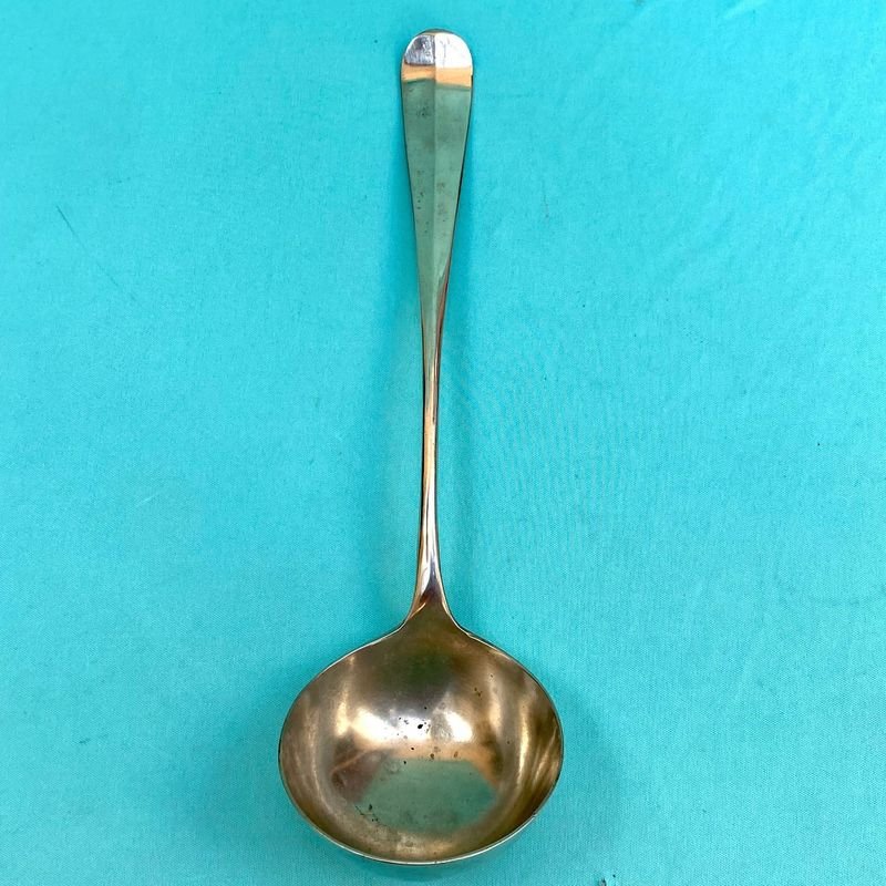 Antiguo cucharon de alpaca para poco uso - imagen 2