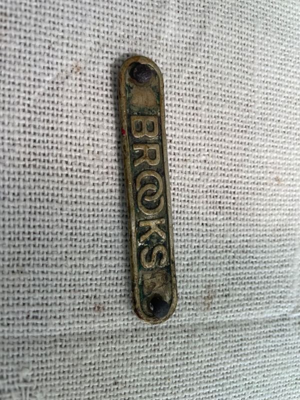 Placa Brooks para Asiento de Bicicleta Antigua - imagen 1