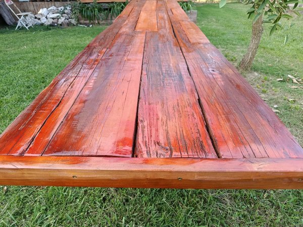 Mesa rustica de madera - imagen 6