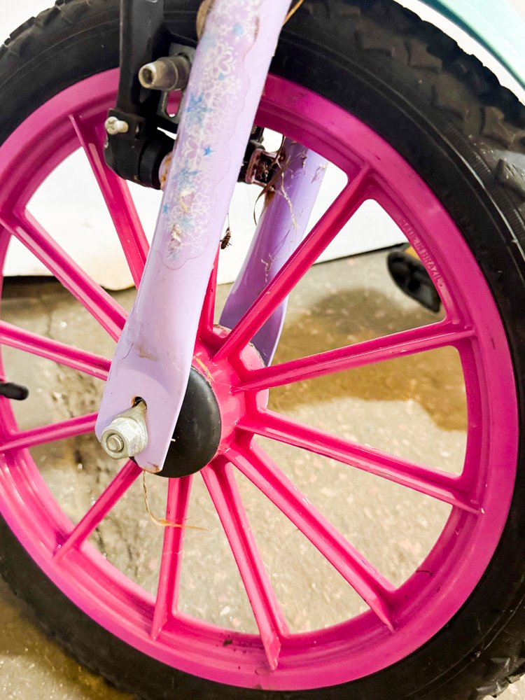 Bicicleta infantil color verde/violeta rodado 14 - Equipamiento deportivo - imagen 4