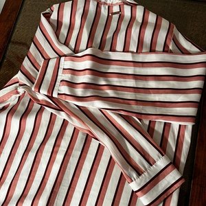 Camisa Allie Rayas Rosa, Blanco y Bordó Talle XXL - imagen 6