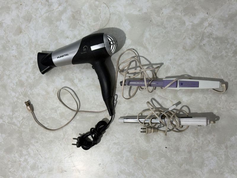 Secador de Pelo Punktal y Dos Rizadores de Cabello (Curly Q)
