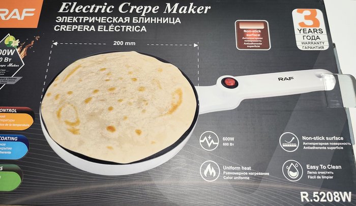 PANQUEQUERA ELÉCTRICA CON PLATO, TERMOSTATO, NUEVO EN CAJA - imagen 5