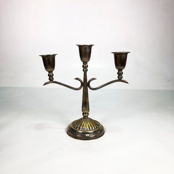 Candelabro de Bronce para Tres Velas - imagen 1