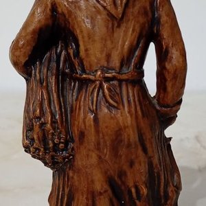 Figura de Campesina Francesa o Bretona Siglo XIX - Coleccionismo - imagen 2