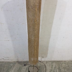 Lámpara de Pie Cilíndrica Beige con Base Metálica - imagen 3