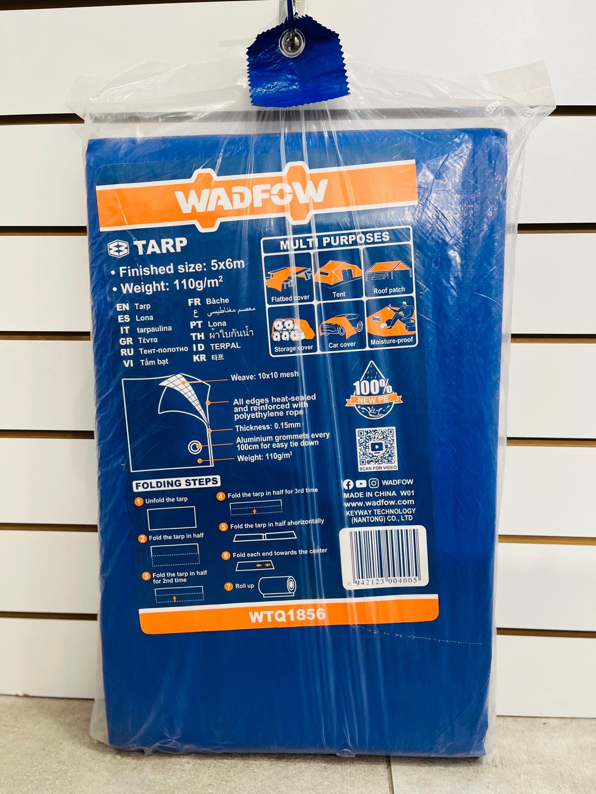 Lona Wadfow Azul 5x6m Resistente al Agua