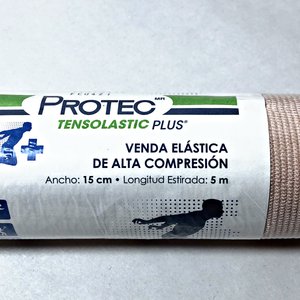 Lote de 5 Vendas Elásticas de Alta Compresión Protec Tensolastic Plus Beige - imagen 3