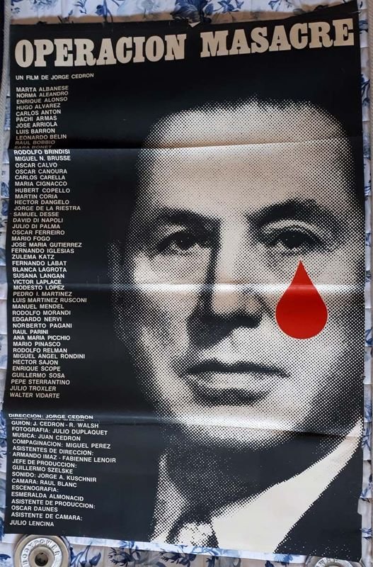 Poster Original "Operación Masacre" - Marta Albanese, Jorge Cedrón, 1972