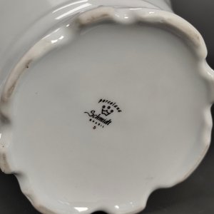 Conjunto de Porcelana Brasilera Schmidt: Tetera, Lechera, Dulcera y Cafetera con Flores - imagen 13