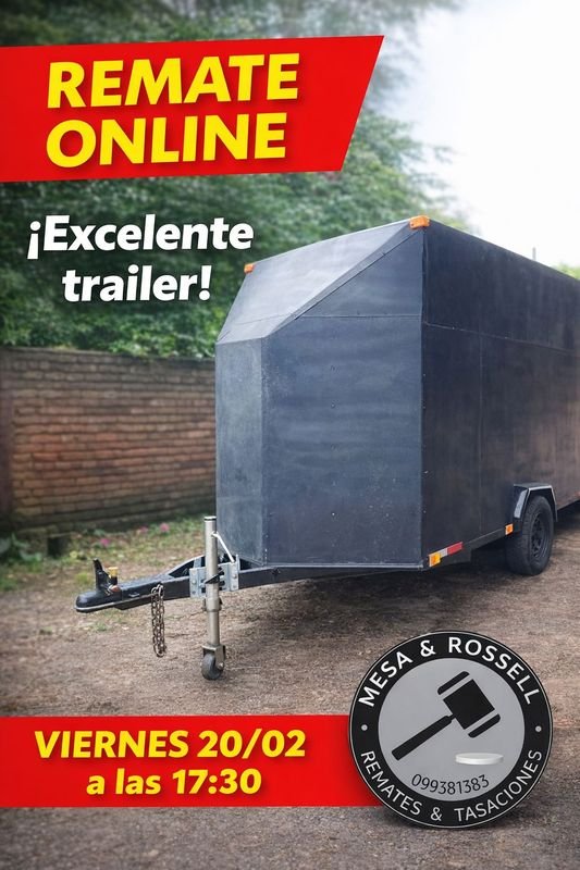 Tráiler cerrado tipo furgón para transporte de motos, herramientas y mercadería - imagen 1