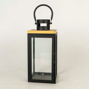 Lote anterior: Farol de Metal, Vidrio y Madera con Asa - 29 cm