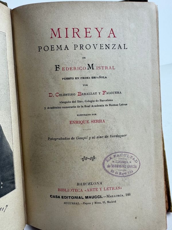 Libro de poesía provenzal de Federico Mistral - imagen 3