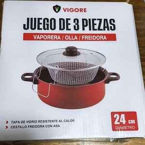 Lote anterior: Juego de 3 Piezas Vaporeta, Olla y Freidora VIGORE de 24 cm