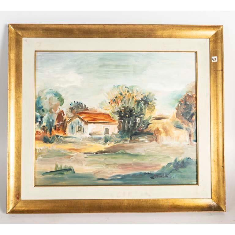 Lote anterior: Pintura de paisaje rural por Oleo Bianchini