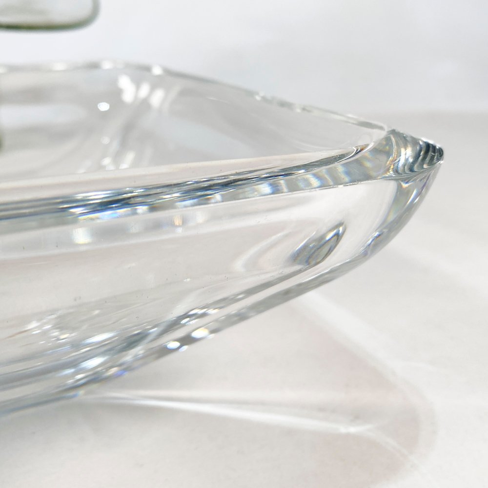 Vaso y bandeja de vidrio transparente - imagen 2