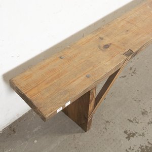 Banco Largo Rústico de Madera Maciza - imagen 2