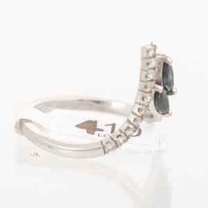 Anillo Oro 18k con Zafiros y Brillantes Talla 16mm - imagen 2