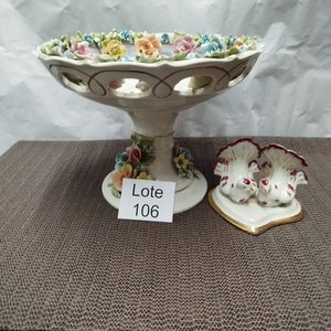 Lote anterior: Centro de Mesa de Porcelana con Flores y Palomas Decorativas