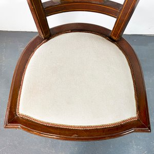 Silla Francesa Estilo Imperio en Caoba con Marqueterie y Bronce - imagen 3