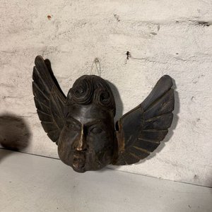Lote de 4 Adornos de Ángeles y Figuras de Madera Tallada - imagen 3