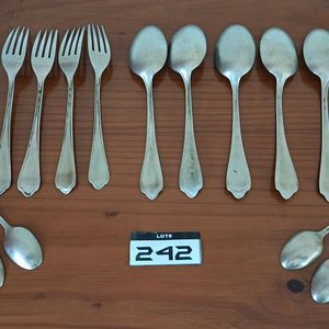 Antiguos Cubiertos de Alpaca Sellados Silco USA - imagen 9