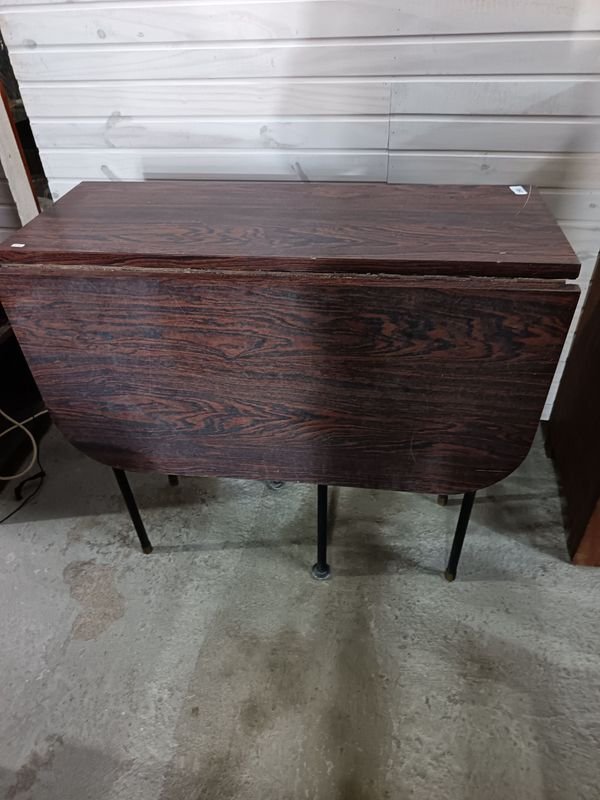 Mesa Antigua Plegable con Alas Rebatibles