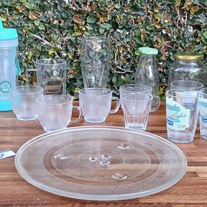 Lote de Vasos, Tazas de Té y Plato de Microondas - imagen 1