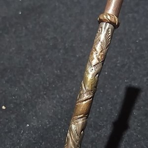 Bombilla para Mate Curva en Plata y Oro con Grabados - imagen 3