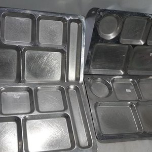 6 Bandejas de Acero Inoxidable para Almuerzo - imagen 2