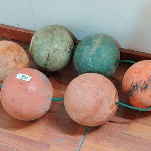 Juego de 6 Boyas de Pesca Lucky Fish Naranja y Verde Φ200mm - imagen 4