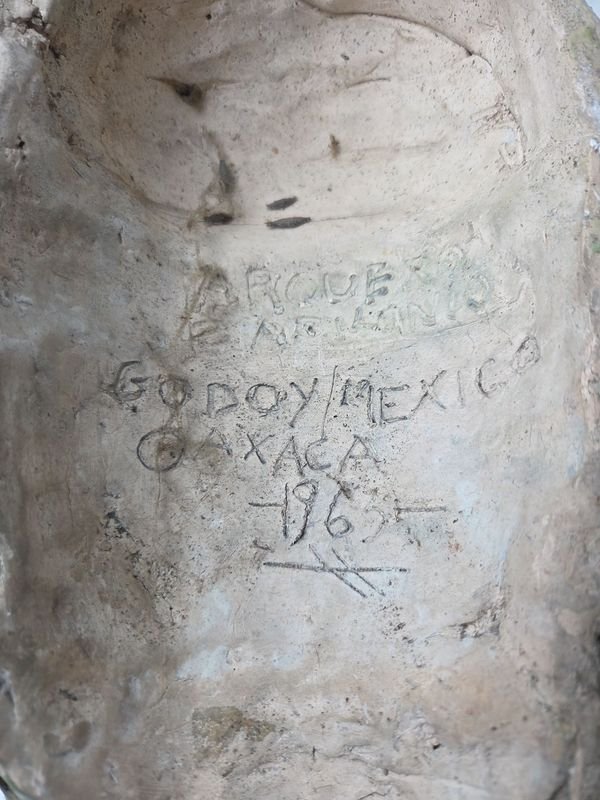 Antiguo rostro en terracota o similar origen México - imagen 4