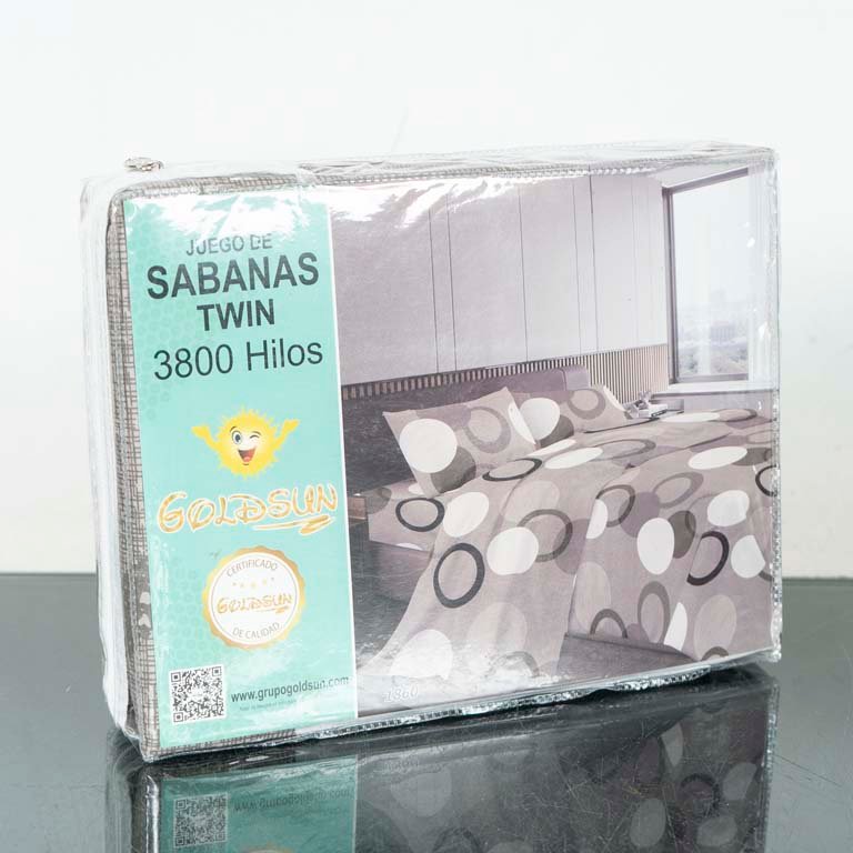 Juego de Sábanas Twin GoldSun 3800 Hilos Nuevo