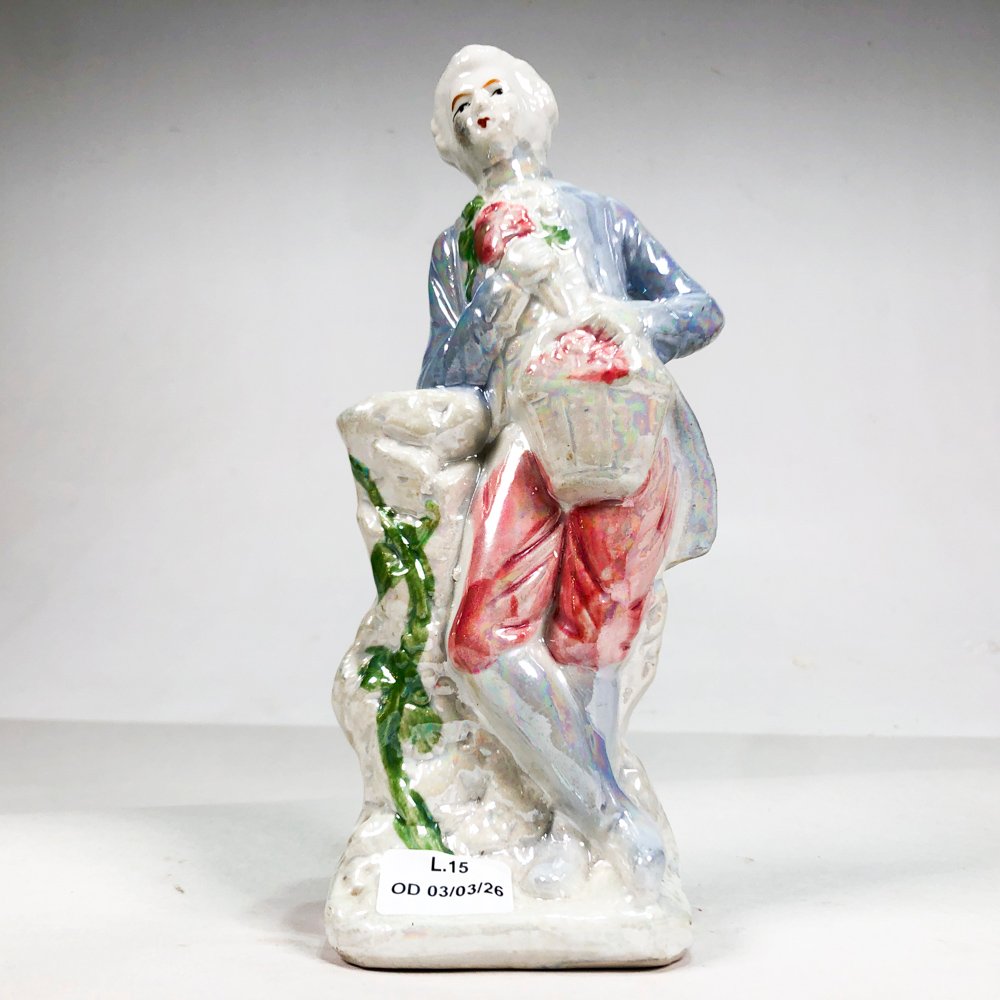 Figurina de porcelana de dama brillante - imagen 1