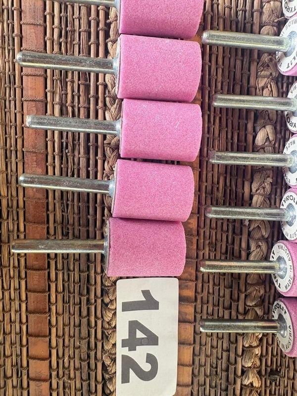 Lote de Puntas de Amolar Rosadas para Herramienta Rotativa