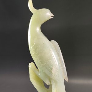 Figura de Ave en Jade, 27cm de Alto - imagen 8