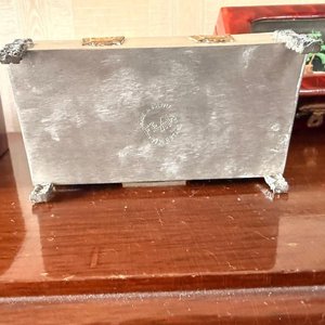 Conjunto de Cajas Decorativas Pequeñas de Madera y Plata - imagen 2