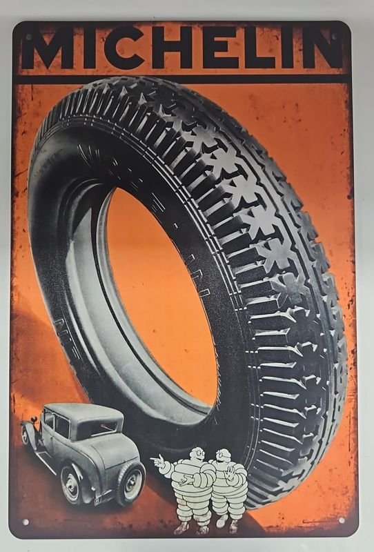 Cartel decorativo de neumáticos Michelin