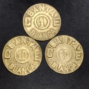 Set de 3 Fichas de Estancia Santa Blanca (Bronce) - Carlos Escayola - imagen 2