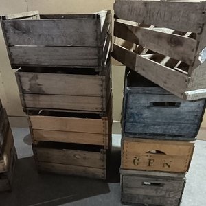 Lote de 12 Cajones de Madera Rústicos para Almacenamiento o Decoración - imagen 9