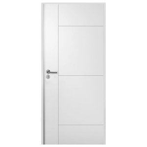 Puerta Interior Blanca Desarmada con Marco, Cerradura y Accesorios - imagen 3