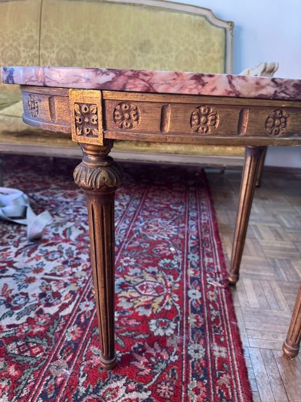 Mesa Luis XVI con tapa de mármol - imagen 3