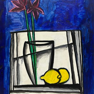 Bodegón con Limones de Jonio Montiel - Óleo sobre Tela - imagen 1