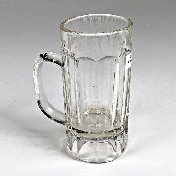 Jarra de Cerveza "Palacio de la Cerveza" Vidrio Transparente