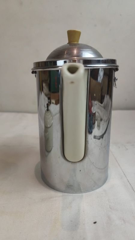Azucarera y Tetera de Porcelana Alemana con Camisa en Metal para Picnic - imagen 5